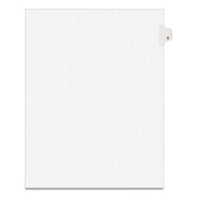 Avery Avery-Style Legal Exhibit Side Tab Dividers, 1-Tab, Title C, Ltr, White, 2