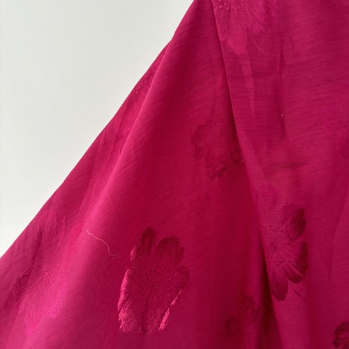 Vintage 80s Silky Feel Pink Floral Batwing 3/4 Fits Uk 10-12 TV Film Prop - Picture 5 of 9