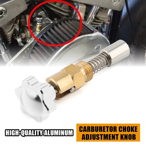 Custom Chrome Cross Enrichener Choke Knob For S&S Super E, B And G Carbs Harley - Foto 2