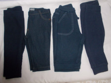 Baby Boy 3-6 months x 4 pairs Navy Leggings/Bottoms Bundle