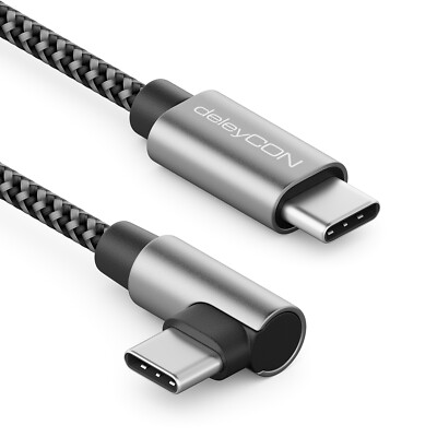 1,5m USB C Kabel 60W 3A Ladekabel 90° Gewinkelt Schnellladekabel PD Datenkabel