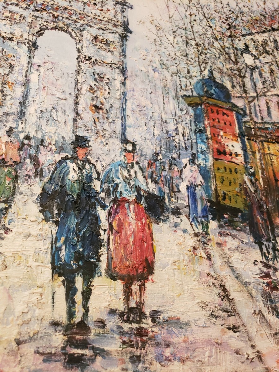 P. Sanchez. Original Oil Painting of Paris Cityscape (24 x P. Sanchez. Original Oil Painting of Paris Cityscape (24 x