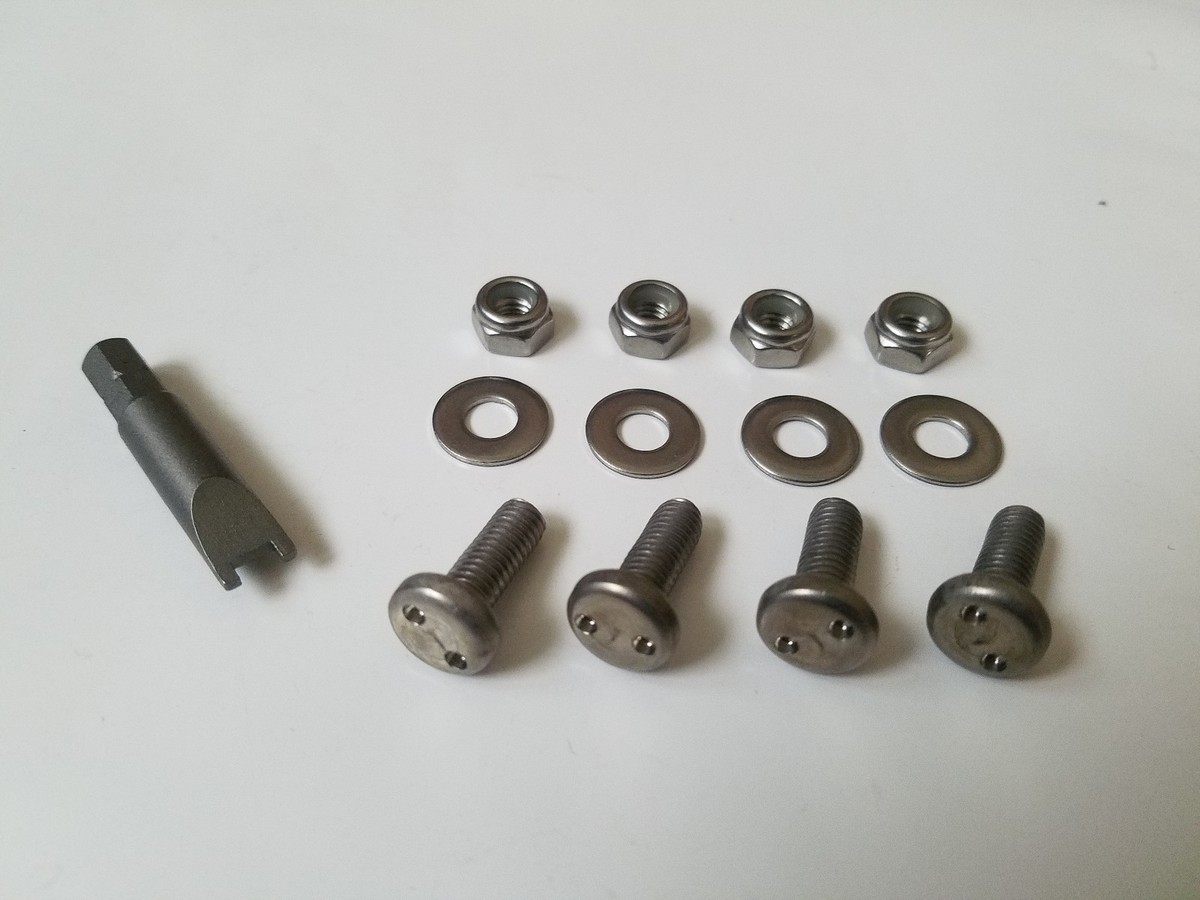 Anti Theft Security Stainless Steel Motorcycle License Plate Frame Bolts  Screws