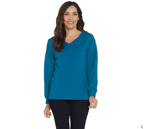 Halston French Terry Sweatshirt Size 