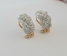 Orecchini MAYOR'S 1,5ct di diamanti in oro giallo e Bianco 18Kt