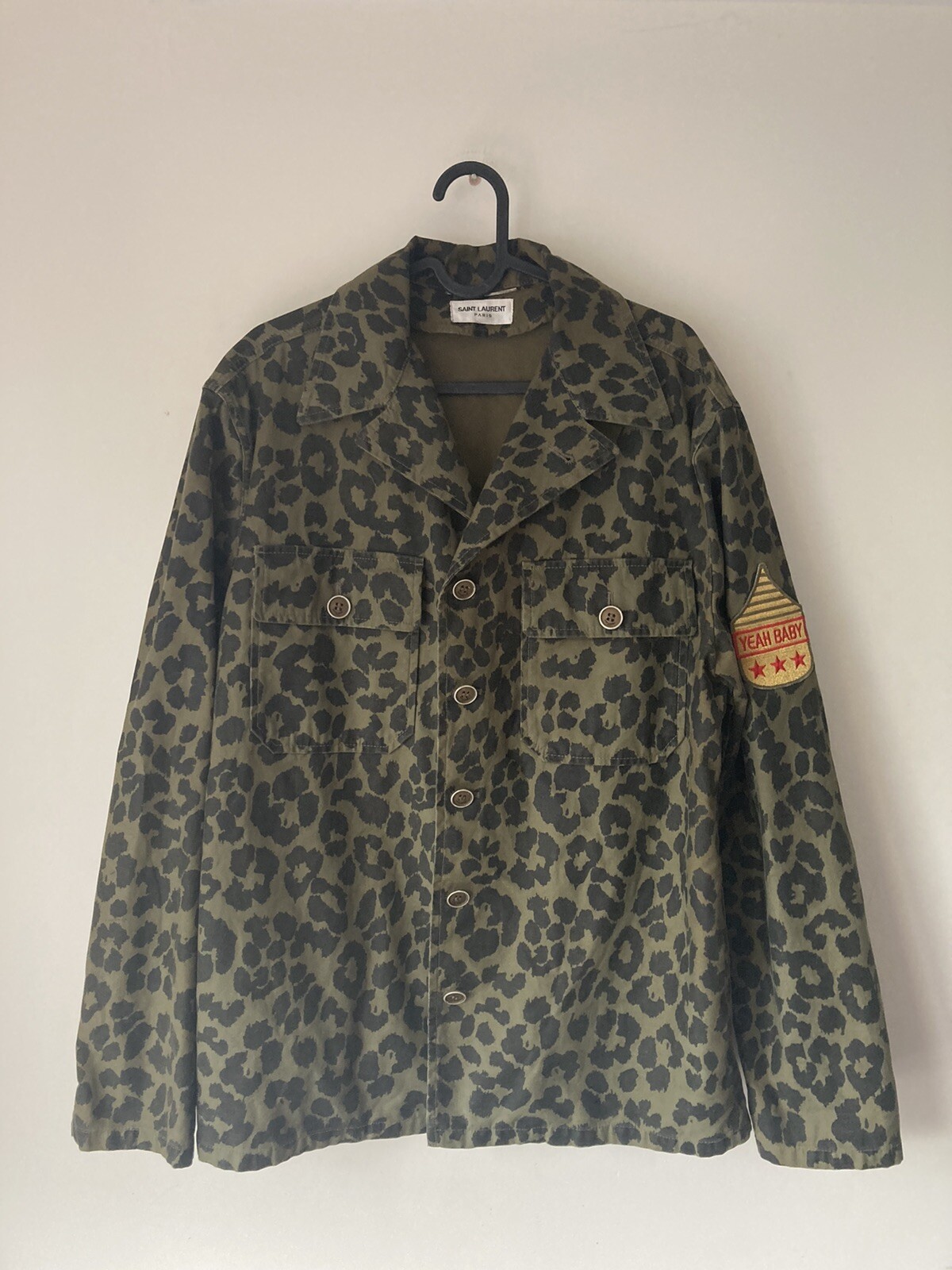 Giacca Saint Laurent stampa leopardata taglia 48