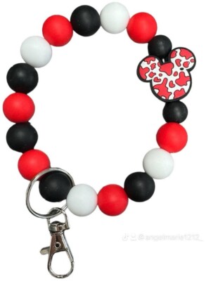 Mickey Mouse Keychain Silicone Bead Wristlet Key Chain