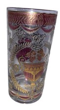 Georges Briard Tumbler Glass P/W Gold Mid Century Hi-ball EUC FREE SHIPPING