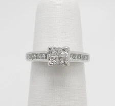 3/4CT Natural Diamond Anniversray Engagement Wedding Ring Bridal 14K White Gold