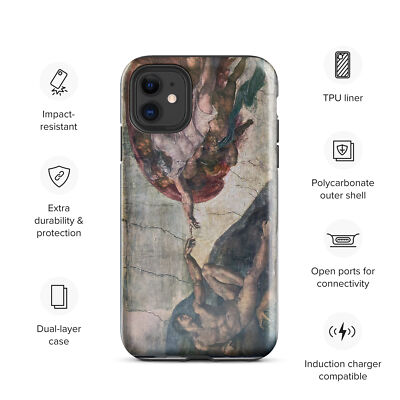 Michelangelo, The Creation of Adam, original style, new tough case for iPhone 