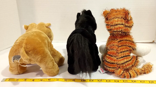 Ganz Webkinz Plush Lot of 3 Mud Hippo Black Horse Striped Alley Cat No Codes - Picture 3 of 20