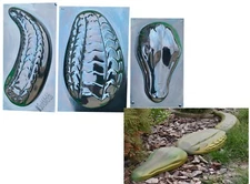 Concrete Molds Crocodile Garden Accessories Aligator 40" Long Set 3 pcs A04