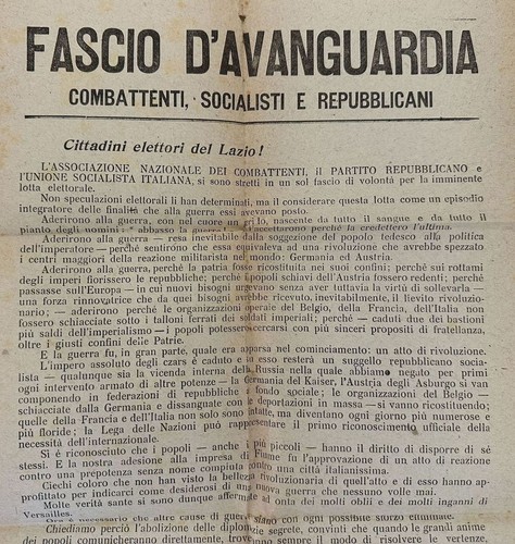 Bundle D'Avant-Garde Fighters Socialist Republicans Election 1919 Lazio - Picture 2 of 3