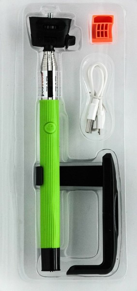 PALO SELFIE Z07-5 VERDE EXTENSIBLE MONOPOD FOTOS+BLUETOOTH+SOPORTE PARA MOVIL