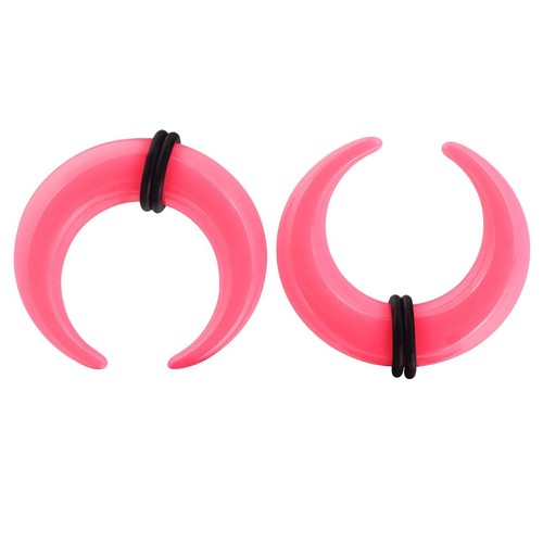 16PCS Acrylic Crescent Horseshoes Taper Set Pincher Septum Rings Gauges 14G-00G - Picture 18 of 25