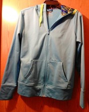 Reebok bright blue zip up hoodie, EUC size XS