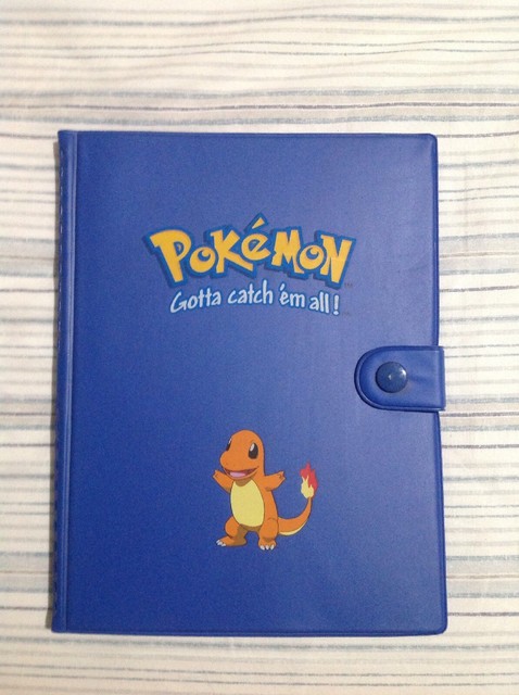 Original Pokemon Card Blue Binder Classic 1999 Charmander Artwork Base 