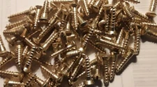 #6 x 5/8" OVAL HEAD SLOTTED, SOLID BRASS, WOOD SCREWS, select QTY