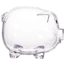 Windy City Novelties Mini Educational Kids Clear Plastic Piggy Bank