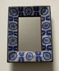 Vintage 60s Marianne Starck Ceramic Mirror Persia Glaze 23cm Mid Century Danish