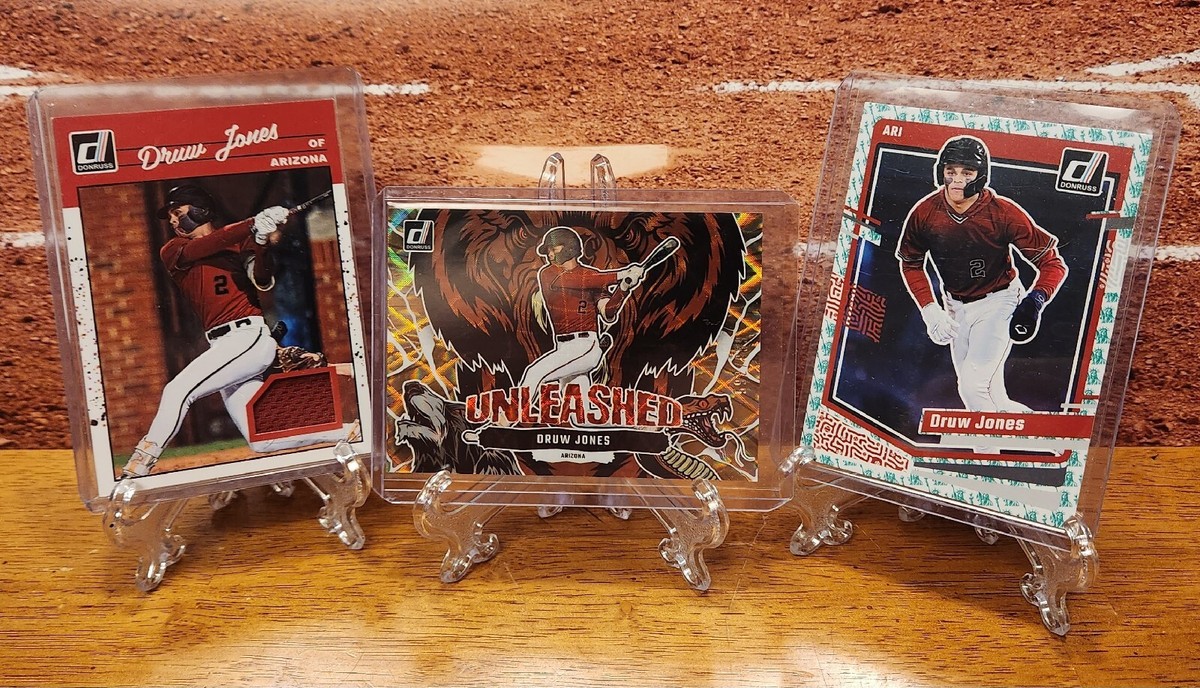 2023 Panini Donruss Druw Jones, 3 Cards: Unleashed /999, Liberty
