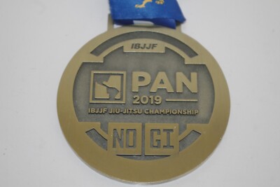 NEW PAN Nogi Medal 2019 Large Brass Trophy Award IBJJF JIU - JITSU