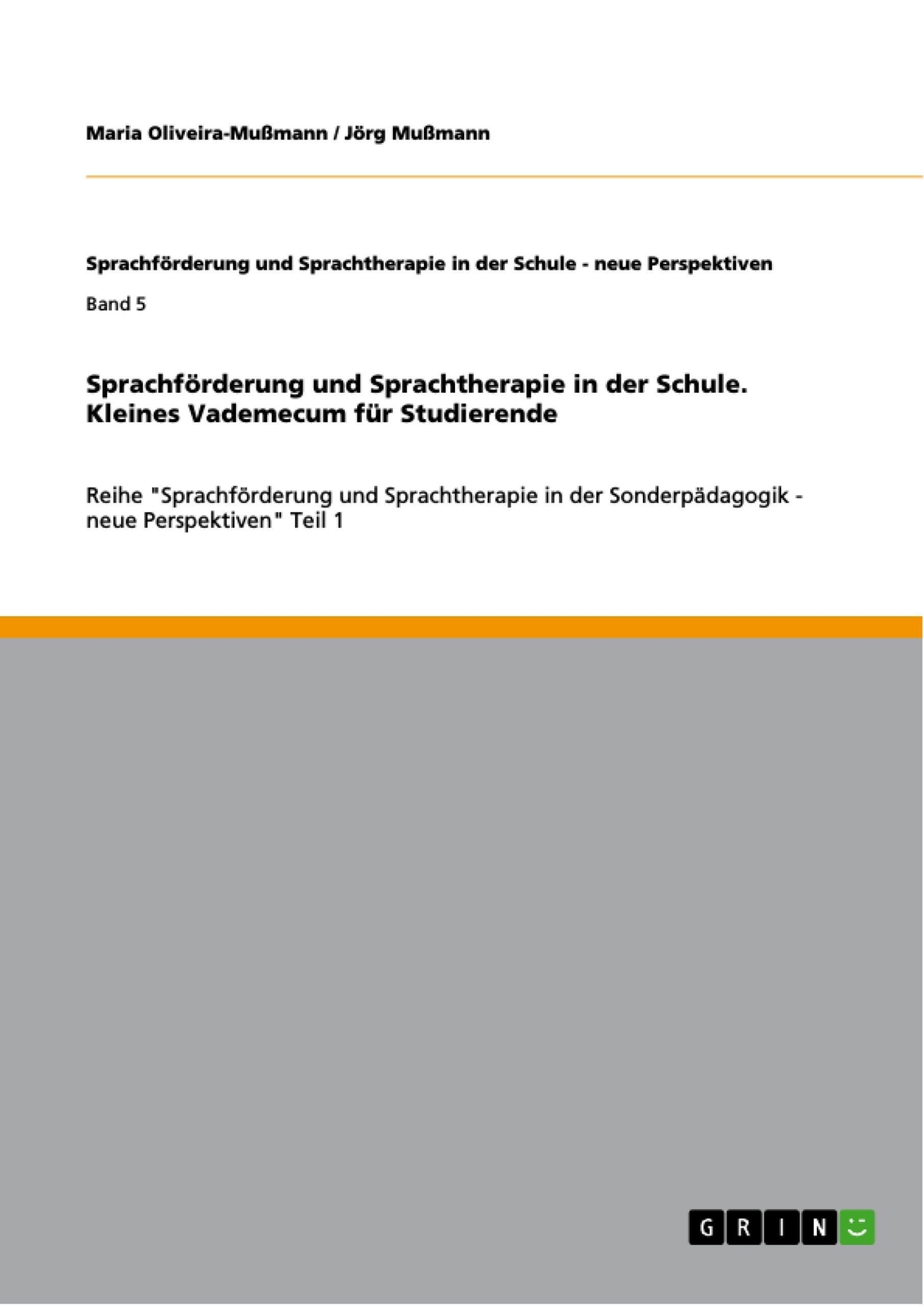 Thumbnail - Sprachförderung Und Sprachtherapie In Der Schule. Kleines Vademecum