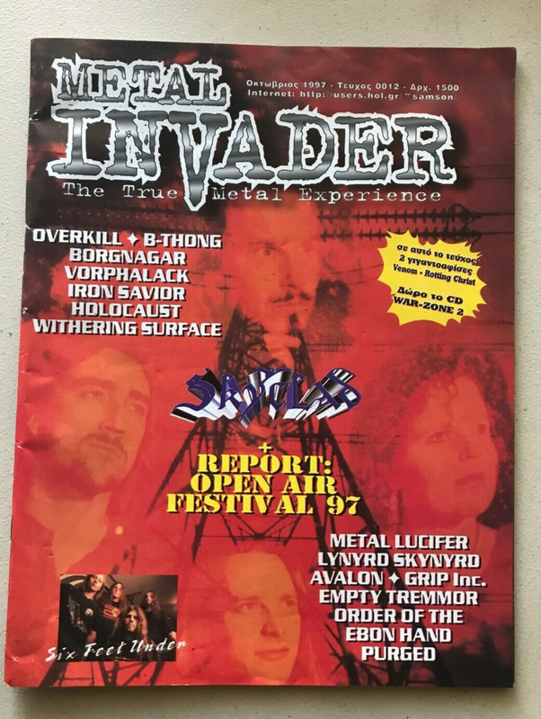 Metal Invader Magazine Greece 12  OVERKILL SKYNYRD SIX FEET UNDER kreator 