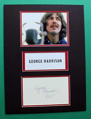 GEORGE HARRISON AUTOGRAPH masterly display The Beatles