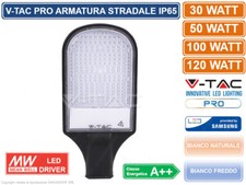 V-TAC PRO ARMATURA LAMPADA STRADALE LED 30W 50W 100W 120W  CHIP SAMSUNG MEANWELL