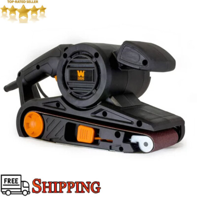 Heavy-Duty Belt Sanders W/ Dust Bag Polisher Tools Compact Workshop 7-Amp 3x21''