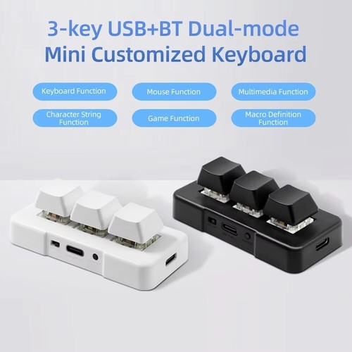 3-key Customized Keyboards Electronic Accessories for Office Game Multimedia - Picture 12 of 18
