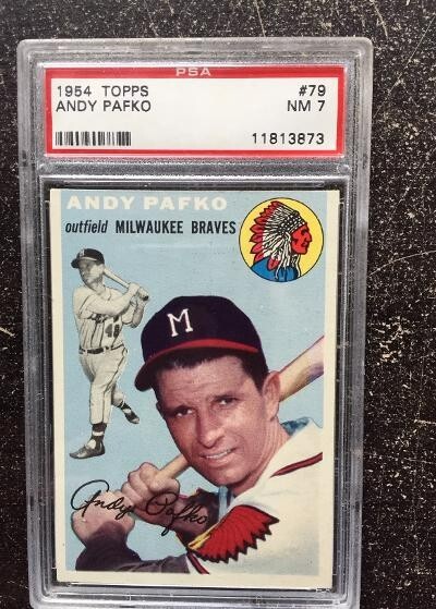 1954 Topps #79 Andy Pafko PSA 7 NM Milwaukee Braves