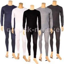 Mens 2pc Thermal Underwear Set Long Johns Waffle Knit Top Bottom S M L XL 2X 3X