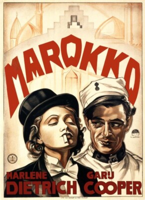 Morocco, Gary Cooper Marlene Dietrich Poster 1930 : Archival Quality Art Print