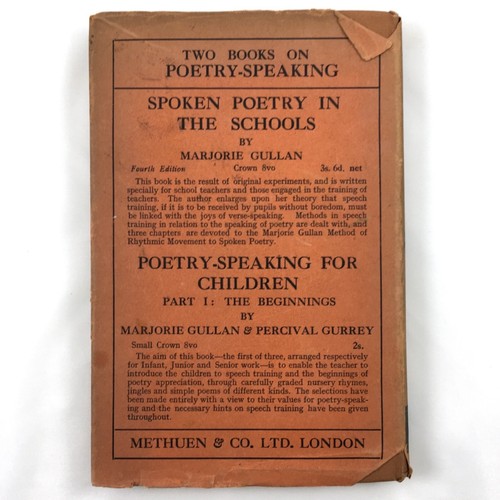 Choral Speaking 1931 1st Edition Hardcover With Dust Jacket Marjorie Gullan - Picture 5 of 12