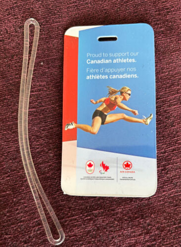 Air Canada Olympic Canadian Athletes Luggage Name Tag NEW - Foto 1 di 2