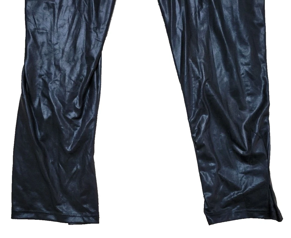 Freddy Mercury Pantalones de Halloween Adulto Hombre Disfraz Talla XL Negro Vinilo Tirantes Foto 2 de 4