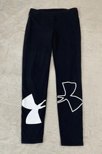 Under Armour Womens Jogger Size Medium Black Compression Logo Legging Sweatpants