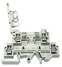 AB 1492-JD3FB/A Terminal Block, 10A Fused, 20A, 300V AC/DC, 2 Level, Gray, 4mm