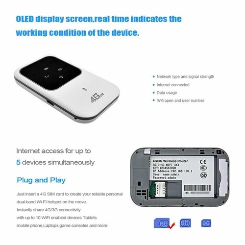 Wireless Unlocked 4G LTE Mobile Broadband Wifi Routers Portable Modem Hotspot - 第 8/12 張圖片