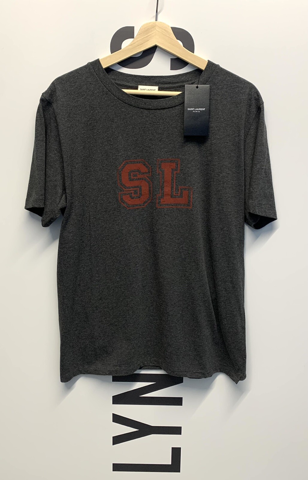 T shirt vintage Saint Laurent University SL taglia media prezzo consigliato £325
