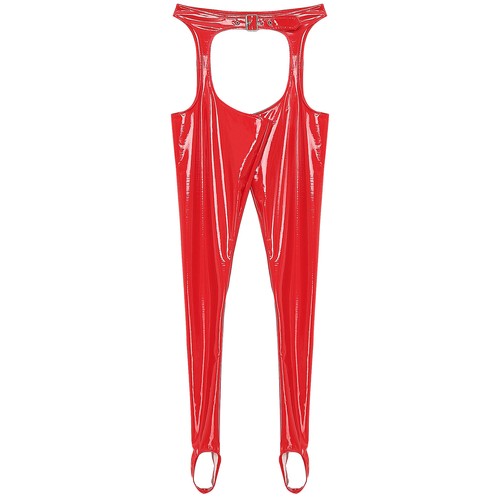 Womens Chaps Party Leggings Hollow Out Stirrup Pants Metallic Trousers Stylish - Picture 8 of 47