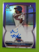 EMAARION BOYD /250 2023 BOWMAN CHROME AUTOGRAPH 1ST CPA-EB PHILADELPHIA PHILLIES