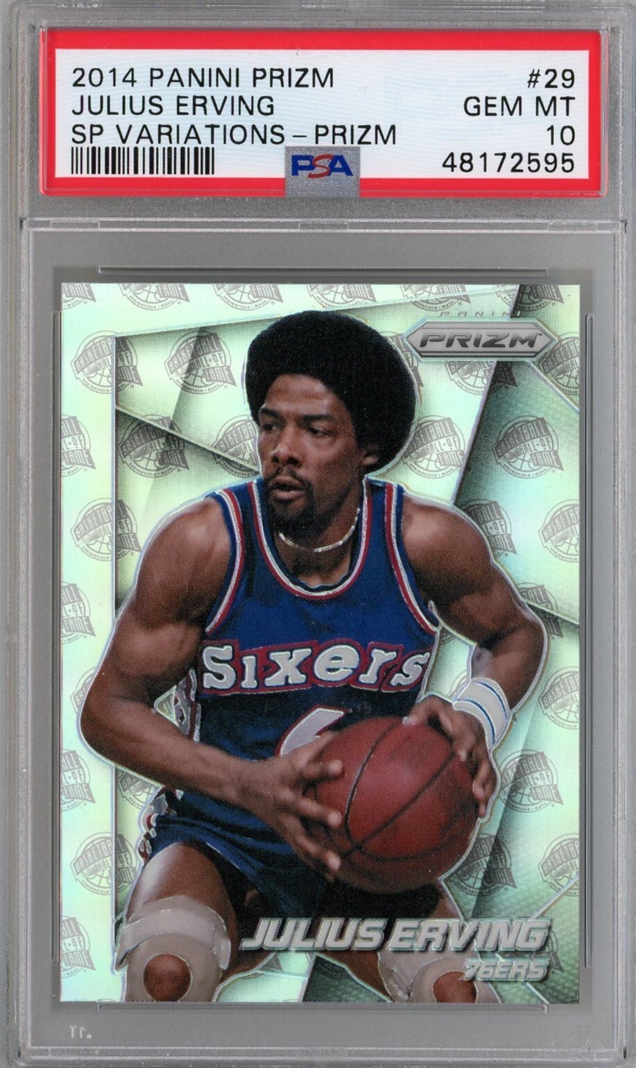 Julius Erving 2014 Panini Prizm SP VARIATIONS Silver Prizm #29 PSA 10