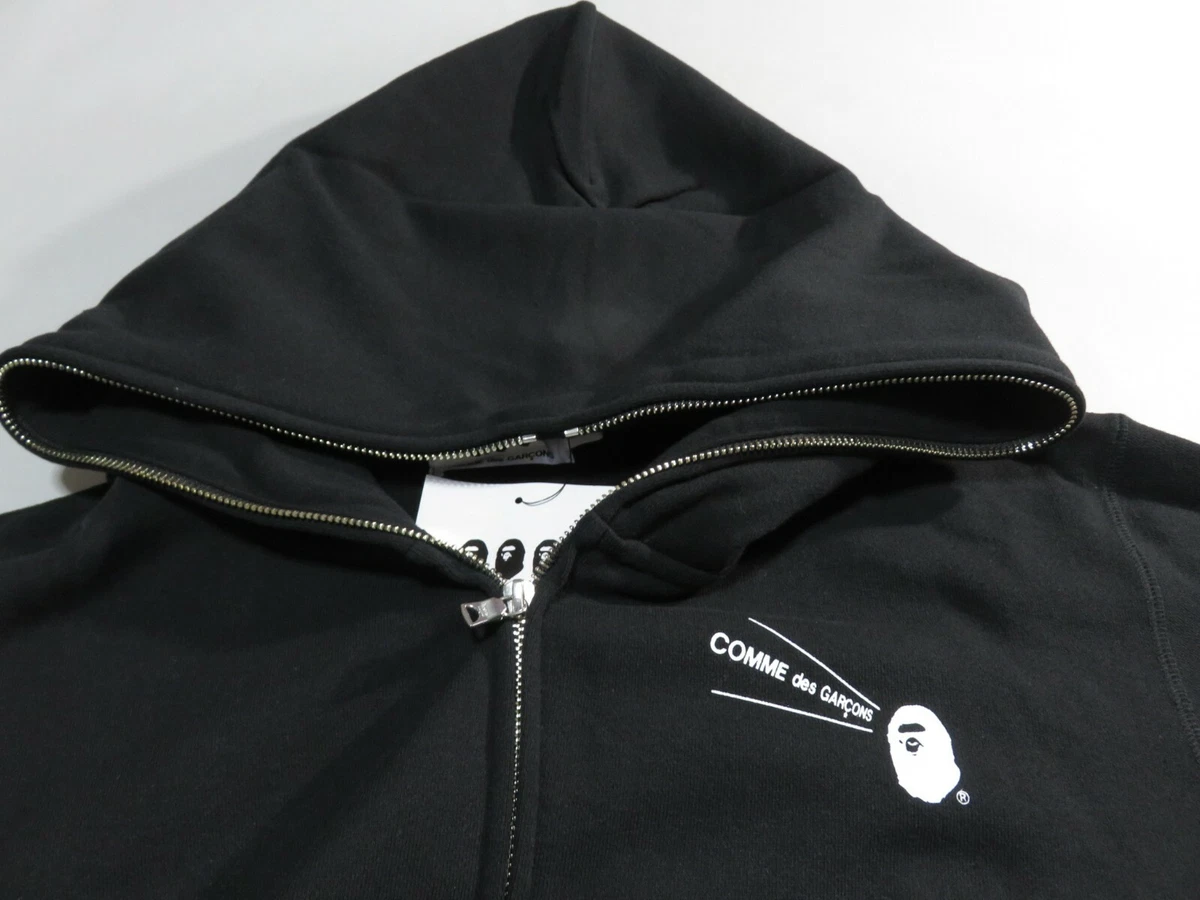 comme des garcons osaka x bape full zip hoody black XL