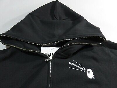25613 comme des garcons osaka x bape full zip hoody black L 25613 comme des garcons osaka x bape full zip hoody black L