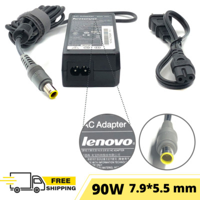 90W Genuine Lenovo Adapter Charger for Thinkpad T500 T510 T510i T520 T530 w/Cord