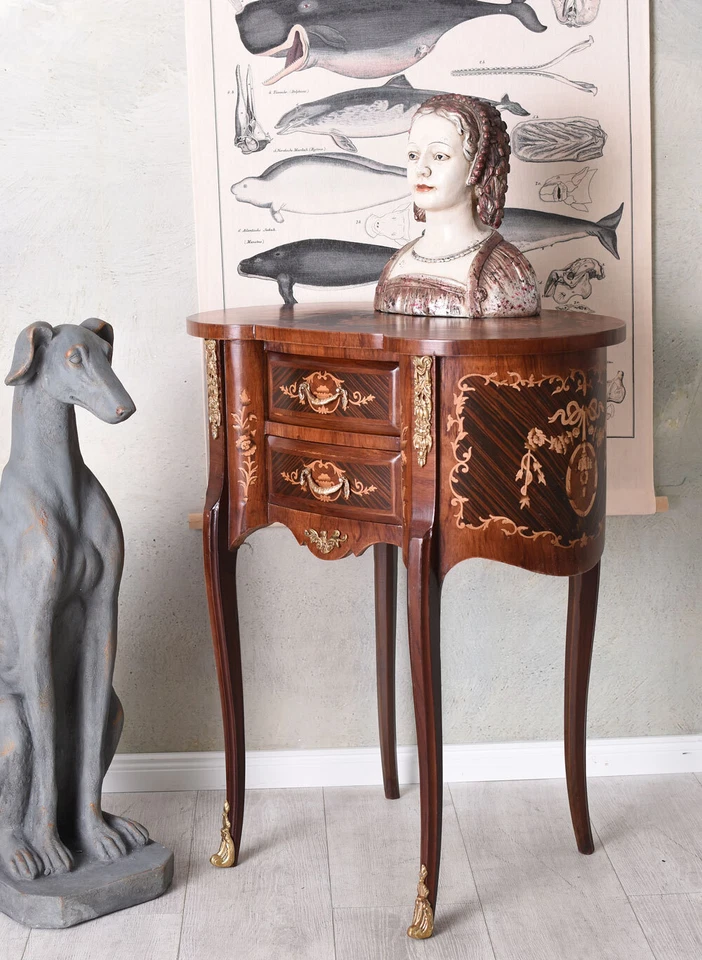 Barock Wandtisch Nachttisch Nachtkommode Antik Nachtschrank Antik Nachtkonsole - Bild 2 von 4