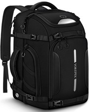 65L Ski Boot Bag, Padded Snowboard Boot Bag with Clamshell Opening, Water-Res...